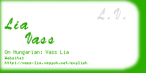 lia vass business card